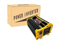 Inversor Inversor De Potencia para Coche De 4000 W, Convertidor De CC 12 V A CA 110/220 V, Transformador con Doble Puerto USB Y Pantalla De Voltaje.(Amarillo,220V Uni)