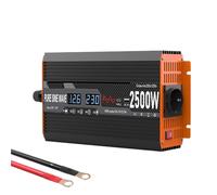 Inversor Inversor Onda Sinusoidal Pura Potencia Máxima 6000W Transformador Convertidor Medidor Voltaje Coche Europeo CC 12V A Ca 220V/230V 50Hz(2500W)