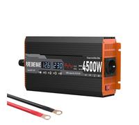 Inversor Inversor Onda Sinusoidal Pura Potencia Máxima 6000W Transformador Convertidor Medidor Voltaje Coche Europeo CC 12V A Ca 220V/230V 50Hz(4500W)