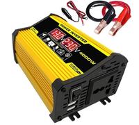 Inversor Inversores Corriente Portátiles para Coche DC12Volt A AC110/220Volt Transformador 4000W Modificado SineWave Dual USB Display Auto(A DC12VoltxToxAC220Vol)