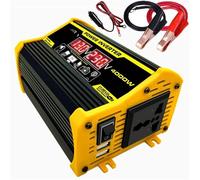 Inversor Inversores Corriente Portátiles para Coche DC12Volt A AC110/220Volt Transformador 4000W Modificado SineWave Dual USB Display Auto(C DC12VoltxToxAC110Vol)
