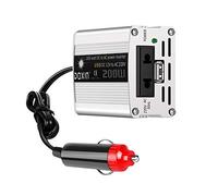 Inversor, Inversores de Corriente Adaptador de 200W 12V CC a CA 220V Auto Car Power Inverter Convertidor USB Car-Car Styling Cargador Potencia máxima 400W