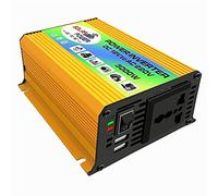 Inversor, Inversores de Corriente Carga USB 3000W DC 12V TO AC 220V Cargo DE POTERA ALIMENTACIÓN Portal Cargador Adaptador 12 A CA 220 Onda sinusoidal modificada(Yellow 12V to 220V)
