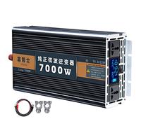 Inversor Onda Pura 4000W 5000W 5500W 6000W 7000W 8000W 9000W 10000W 12000W Inversor De Corriente Convertidor De CC De 12V 24V 48V 60V A Ca De 220V 230V Transformador Voltaje para Camping,Hogar,Viaje(7