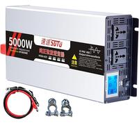 Inversor Onda Pura 4000W 5000W 6000W Inversor Corriente 12V 24V 48V 60V 72V a 110V 220V/230V DC AC Power Inverter Transformador Voltaje Invertitore Convertidor para Coche Camion(5000W,12Vto220V)