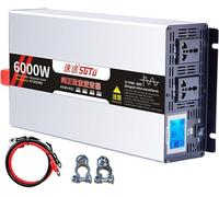 Inversor Onda Pura 4000W 5000W 6000W Inversor Corriente 12V 24V 48V 60V 72V a 110V 220V/230V DC AC Power Inverter Transformador Voltaje Invertitore Convertidor para Coche Camion(6000W,72Vto220V)