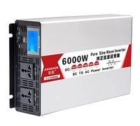 Inversor Onda Pura Corriente 4000W/5000W/6000W/8000W (Pico) Transformador DC 12V/24V/48V/60V a AC 110V/220V Onda Sinusoidal Convertidor Inversor Coche,para Casas Autos,6000W-24Vto220V