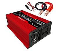 Inversor Onda Pura Inversor Corriente Coche 4000W 12V A 110V/220V Pantalla LCD Transformador Voltaje Adaptador Coche Convertidor Carga Onda Sinusoidal Modificada(12V to 220V Red)