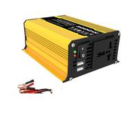 Inversor Onda Pura Inversor De Corriente Coche 4000W 12V A 220V/110V LED Adaptador/Cargador Transformador De Voltaje USB Dual Onda Sinusoidal Modificada(Yellow 3000W 12V to 220V)