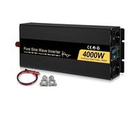 Inversor Onda Pura Inversor Energía Solar 12V A 220V Onda Sinusoidal Pura 5000w 6000W 4000W CC CA 50/60 Hz Convertidor De Voltaje Coche Enchufes Europeos(12V,4000W)
