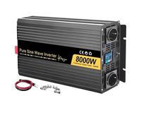 Inversor Onda Pura Inversor Solar Onda Sinoidal Pura De 7000W 8000W con Doble Enchufe ropeo Pantalla LCD Convertidor Voltaje 12V CC A 220 V CA 50Hz 60Hz(220 50Hz,8000W)