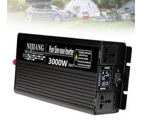 Inversor Onda Sinusoidal Pura 3000W 4000W 5000W 6000W 8000W 10000W 12000W CC 12V/24V/48V/60V/72V A CA 110V 220V 230V Convertidor Energía Portátil Inversor Solar Transformador(3000W,24Vto110V)