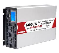 Inversor Onda Sinusoidal Pura 4000w 5000w 6000w 8000w Inversor De Potencia DC12V24V48V60V72V Transformador Ac110V-120V/220V-240V Adecuado para Uso Doméstico, A Bordo, Energía Solar(6000w,60v to 110v)