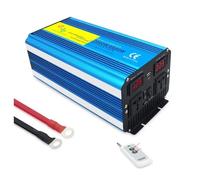 Inversor Onda Sinusoidal Pura 5000 W/6000 W/8000 W Convertidor Voltaje CC 12 V/24 V A CA 220 V/230 V 60 Hz Control Remoto Enchufe Universal(5000W 12V 60Hz)