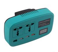 Inversor portátil de corriente CC a CA de 12 V a 240 V para convertidor de batería para coche, camping, uso al aire libre, adaptador compacto para electrodomésticos, color verde al azar