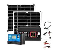 Inversor Potencia Conjunto Completo Inversor Doméstico 6000W 220v 30A Controlador 200W Panel Solar Generador Portátil Kit Fotovoltaico Camping para Coche Convertidor