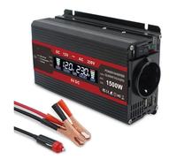 Inversor Potencia Inversor De Potencia 12V 220V para Pantalla LCD De Coche Convertidor De Enchufe Universal UE Convertidor(12V 220V 1500W1)
