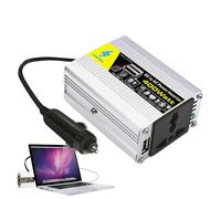 Inversor sinusoidal 400W - Convertidor de potencia 12V DC 220V AC con dos puertos USB y cables de batería | Fuente de energía móvil para coche, camping, calibración, uso fuera de reserva