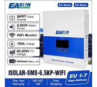 Inversor Solar EASUN de 6.5KW para Conexión a Red, 9000W-MPPT, Entrada PV de 120A 500VDC, Salida 220VAC 48VDC, Onda Sinusoidal Pura, Híbrido con WiFi y BMS en Paralelo 6.2kw without parallel