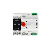 Inversor solar, interruptor de caja de transferenc Interruptor de transferencia manual automático de doble potencia ATS 100 A 110 V/220 V/380 V 2P/4P montado en riel(110v,2P)