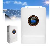 Inversor solar todo en uno de 48V 5500W, inversor solar híbrido con controlador de carga solar MPPT de 120A + cargador de CA, pantalla LCD, apto para baterías de plomo-ácido y litio,110V/120V