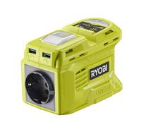 Transformador RYOBI de 18 V 2 en 1: 2 USB-A, 1 USB-C, lámpara LED