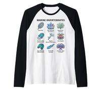 Invertebrados Marinos Organismos Marinos únicos Amantes de la Ciencia Camiseta Manga Raglan