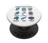 Invertebrados Marinos Organismos Marinos únicos Amantes de la Ciencia PopSockets PopGrip Adhesivo