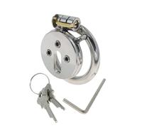 Inverted Chastity Cage Flat Cage mit 3 Stachelschrauben Atmungsaktiver Keuschheitskäfig Herren Metall Penis Jaula Pequeña Ataques & Bondage Cock Cage Bdsms Spielzeug Hart Tortura Extrema Hombres