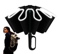Inverted Travel Umbrella - 1x Automatic Umbrellas For Rain, Windproof Umbrelllas With Reflective Stripe, Ring Buckle Umbrella, Automatic Open Close Auto Umbrellas With Carabiner Handle For Men Women