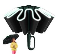 Inverted Travel Umbrella - Automatic Umbrellas For Rain, Windproof Umbrelllas With Reflective Stripe, Ring Buckle Umbrella, Automatic Open Close Auto Umbrellas With Carabiner Handle For Men Women