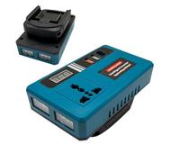 Inverter de batería 21V - inversor de alimentación, adaptador de vehículos | Generador portátil LED LED incorporado, cargador de campamento para acampar de automóviles de camiones al aire libre para d