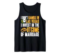 Invertir en Matrimonio no en apuestas Humor Las Vegas Camiseta sin Mangas