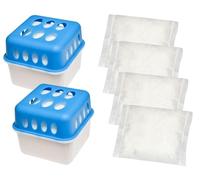 Invest Deshumidificador con 2 paquetes de 400 g de recambio para cocina, baño, salón, sin electricidad, absorbe la humedad (2)