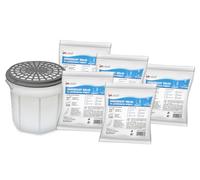Invest - Deshumidificador, deshumidificador con boquilla, incluye 5 gránulos de 250 g, funciona sin electricidad, reduce el moho y los olores - Deshumidificador para apartamentos, coches, gris