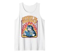 Invest In Yourself Cat Lover Book Kitten Funny Cat Camiseta sin Mangas