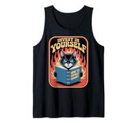 Invest In Yourself - Sofá para amantes de los gatos, diseño de gato divertido Camiseta sin Mangas