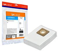 Invest - Bolsas para aspiradora, bolsas de filtro para Bosch AdvancedVac 20, Bosch UniversalVac 15 - Blanco, 5 unidades