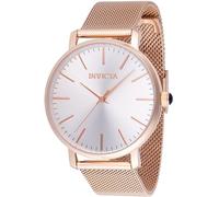 Invicta Angel 48847 - Reloj para Mujer, Impermeable, analógico, Movimiento de Cuarzo, Acero Inoxidable con Esfera Plateada, 38 mm