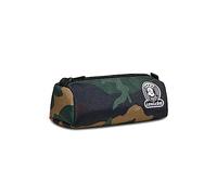 Invicta Estuche Escolar Ovalado 1 Compartimiento - Bolsa Green Camo Fantasy GRS, Verde Camuflaje - Soporte para Bolígrafos Escolares - para Niños, Niñas y Adolescentes - Portalápices