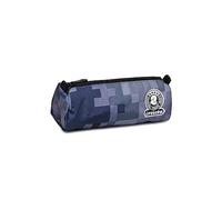 Invicta Estuche Escolar Ovalado 1 Compartimiento - Bolsa Pixel Camo Fantasy GRS, Pixel Camo Blue - Soporte para Bolígrafos Escolares - para Niños, Niñas y Adolescentes - Portalápices
