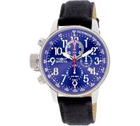 Invicta Force - Reloj de Hombre de Cuarzo Casual con Correa de Tela Negra y Caja de Acero Inoxidable, Esfera analógica Azul - 1513