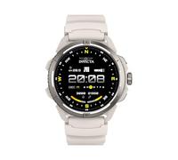 Invicta I-Tech-010 - Reloj Inteligente Digital, Pantalla de 1,48 Pulgadas, Correa de Silicona, Monitor de natación, HR, Bluetooth, Correa Blanca, Caja Negra, Unisex