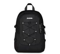 Invicta Invict-Act Plus - Mochila escolar, color negro, doble compartimento con bolsillo para PC y bolsillo para botella, 29 litros, escuela secundaria y superior, mochila para niña, niño, Negro