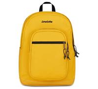 Invicta Jelek Plus City - Mochila escolar (34 L, doble compartimento, doble bolsillo frontal, compartimento para ordenadores, botella de agua, para niños y niñas), color amarillo