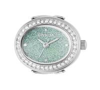 INVICTA Mini - Ring 49597 Reloj para Mujer - Impermeable - Analógico - Movimiento Cuarzo - Acero Inoxidable con Esfera Negro - 24mm