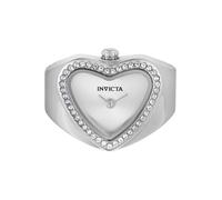 INVICTA Mini Ring Watch 49572 Reloj para Mujer - Impermeable - Analógico - Movimiento Cuarzo - Acero Inoxidable con Esfera Negro - 18mm