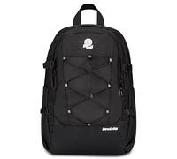 Invicta Mochila de oficina Act Plus Plain, negra, doble compartimento con bolsillo para PC, bolsillo para botella, bolsillo con organizador, correa de cintura, cintas de pecho y ajuste de volumen,