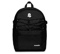 Invicta Mochila Blow Up Plain, negra - Doble compartimento, bolsillo para botellas, bolsillo para PC - Correa de cintura ajustable extraíble - Mochila para escuela, viaje, trabajo y tiempo libre,