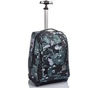 Invicta Mochila con Ruedas, CAMO SHADE, Bolsa con Ruedas Para Libros, 2 en 1, Mochil Trolley, para chicos&chicas Para la escuela, el deporte, el tiempo libre, funda para portátil, verde